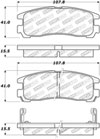 Stoptech 308.03830 | StopTech Street Brake Pads Chrysler Sebring, Rear; 1995-2005 Alternate Image 1