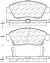 Stoptech 308.06210 | StopTech Street Brake Pads Honda Fit, Front; 2007-2008 Alternate Image 1