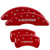 MGP 42012SMOPRD | 4 Caliper Covers Engraved Front & Rear MOPAR Red finish silver ch; 2016-2022 Alternate Image 6