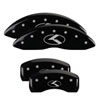 MGP 21192SCRKBK | 4 Caliper Covers Engraved Front & Rear Circle K/Kia Black Finish Silver Char 2019 Kia Optima; 2018-2020 Alternate Image 1