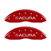 MGP 39011SACURD | 4 Caliper Covers Engraved Front & Rear Acura Red finish silver ch; 2007-2013 Alternate Image 1