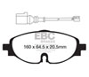 EBC ud1760 | 14+ Audi A3 1.8 Turbo Ultimax2 Front Brake Pads; 2014-2023 Alternate Image 5