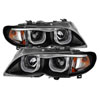 SPYDER 5031877 | Spyder BMW E46 3-Series 4DR 1PC 3D DRL Projector Headlights - Black - (PRO-YD-BMWE4602-4D-3DDRL-BK); 2002-2005 Alternate Image 1