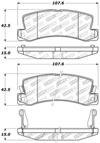 Stoptech 309.03250 | StopTech Sport Brake Pads Toyota Celica GTS, Rear; 1986-1993 Alternate Image 2