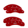 MGP 16214FMGPRD | MGP Front set 2 Caliper Covers Engraved Front MGP Red finish silver ch Alternate Image 3