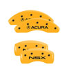 MGP 39008SNSXYL | 4 Caliper Covers Engraved Front Acura Rear NSX Yellow Finish Black Char 2005 Acura NSX; 2003-2004 Alternate Image 1