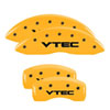 MGP 39001SVTCYL | 4 Caliper Covers Engraved Front & Rear Vtech Yellow finish black ch; 2009-2014 Alternate Image 6