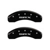 MGP 35003SSRXBK | 4 Caliper Covers Engraved Front Cursive/Cadillac Engraved Rear SRX Black finish silver ch; 2010-2011 Alternate Image 2