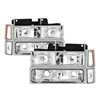 SPYDER 5069535 | Xtune Chevy Suburban 94-98 Headlights w/ Corner & Parking Lights 8pcs Chrome HD-JH-CCK88-AM-C-SET; 1994-1998 Alternate Image 1