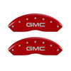 MGP 34212SGMCRD | 4 Caliper Covers Engraved Front & Rear GMC Red Finish Silver Char 2019 GMC Arcadia; 2017-2020 Alternate Image 3