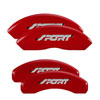 MGP 10119SSP1RD | 4 Caliper Covers Engraved Front & Rear No bolts/Sport Red finish silver ch; 2011-2014 Alternate Image 7