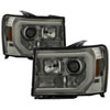 SPYDER 5083654 | Spyder GMC Sierra 2500HD/3500HD Version 2 Projector Headlights - Light Bar DRL LED - Smoke - (PRO-YD-GS07V2-LBDRL-SM); 2007-2013 Alternate Image 2