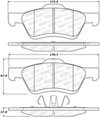 Stoptech 308.10471 | StopTech Street Brake Pads Mercury Mariner Steel Piston, Front; 2009-2011 Alternate Image 1