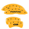 MGP 18011SPG8YL | 4 Caliper Covers Engraved Front Pontiac Rear G8 Yellow Finish Black Char 2008 Pontiac G8; 2008-2009 Alternate Image 1