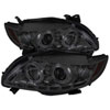 SPYDER 5032522 | Spyder Toyota Corolla DRL LED Projector Headlights - Smoke - (PRO-YD-TC09-DRL-SM); 2009-2010 Alternate Image 2