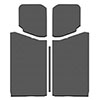 DEI 50191 | 18-23 Jeep Wrangler JL 2-Door Boom Mat Headliner - 5 Piece - Gray Leather Look; 2018-2024 Alternate Image 1