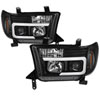 SPYDER 5085344 | Spyder 08-13 Toyota Sequoia Projector Headlights - Light Bar DRL - Black PRO-YD-TTU07V2-LB-BK; 2008-2013 Alternate Image 1