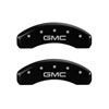 MGP 34015SGMCBK | 4 Caliper Covers Engraved Front & Rear GMC Black finish silver ch; 2015-2020 Alternate Image 2