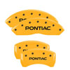 MGP 18026SPOPYL | 4 Caliper Covers Engraved Front & Rear Pontiac Yellow Finish Black Char 2002 Pontiac Grand Prix; 2000-2003 Alternate Image 2