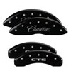 MGP 35013SCTSBK | 4 Caliper Covers Engraved Front Cursive/Cadillac Engraved Rear CTS Black finish silver ch; 2009-2019 Alternate Image 7