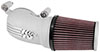 K&N Engineering 571134s | K&N 08-17 Harley Davidson Touring Models Performance Air Intake System Silver Alternate Image 1