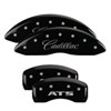 MGP 35007SATSBK | 4 Caliper Covers Engraved Front Cadillac Engraved Rear ATS Black finish silver ch; 2013-2018 Alternate Image 7