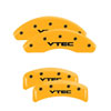 MGP 39002SVTCYL | 4 Caliper Covers Engraved Front & Rear Vtech Yellow Finish Black Char 2001 Acura TL; 2002-2003 Alternate Image 1