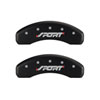 MGP 10119SSPORD | 4 Caliper Covers Engraved Front & Rear SPORT Red finish silver ch; 2011-2014 Alternate Image 3