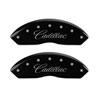 MGP 35005SCADBK | 4 Caliper Covers Engraved Front & Rear Cursive/Cadillac Black finish silver ch; 2006-2011 Alternate Image 1