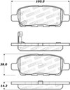 Stoptech 309.09051 | StopTech Sport Brake Pads Infiniti FX35, Rear; 2003-2012 Alternate Image 1