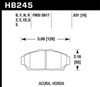 Hawk Performance HB245B.631 | Hawk 1997-2001 Acura Integra GS HPS 5.0 Front Brake Pads; 1997-2001 Alternate Image 2