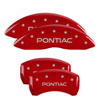 MGP 18011SPOPRD | 4 Caliper Covers Engraved Front & Rear Pontiac Red Finish Silver Char 2008 Pontiac G8; 2008-2009 Alternate Image 1