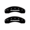 MGP 52002SHUMBK | 4 Caliper Covers Engraved Front & Rear Hummer Black finish silver ch; 2005-2007 Alternate Image 2