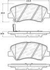 Stoptech 308.15930 | StopTech Street Brake Pads Hyundai Accent, Front; 2012-2017 Alternate Image 1