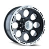 Ion Wheels 174-5861b | ION Type 174 15x8 / 5x120.65 BP / -27mm Offset / 83.82mm Hub Black/Machined Wheel Alternate Image 1