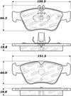 Stoptech 308.07100 | StopTech Street Brake Pads Mercedes-Benz SLK200, Front; 2005-2011 Alternate Image 1