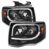 SPYDER 5079503 | Spyder Ford Expedition Projector Headlights - Light Tube DRL - Black - (PRO-YD-FE07-LTDRL-BK); 2007-2013 Alternate Image 1