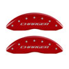 MGP 12001SCHRRD | 4 Caliper Covers Engraved Front Charger Engraved Rear RT Red finish silver ch; 2009-2010 Alternate Image 1