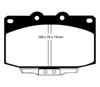 EBC dp5763ndx | 86-89 Mazda RX7 2.4 (1.3 Rotary)(Vented Rear Rotors) Bluestuff Front Brake Pads; 1986-1989 Alternate Image 1