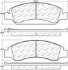 Stoptech 305.13630 | StopTech Street Select Brake Pads GMC Yukon Front Bracket Cast# 351C/352C, Front; 2007-2008 Alternate Image 1