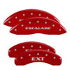 MGP 35015SEXTRD | 4 Caliper Covers Engraved Front Escalade Engraved Rear EXT Red finish silver ch; 2007-2020 Alternate Image 7