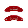 MGP 20208FIVTRD | Front set 2 Caliper Covers Engraved Front i-Vtec Red finish silver ch; 2009-2019 Alternate Image 4