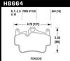 Hawk Performance HB664Z.634 | Hawk 05-08 Porsche 911 Carrera Front & Rear / 07-08 Cayman Front Perf Ceramic Street Brake Pads; 2005-2008 Alternate Image 1