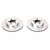 PowerStop ar8305xpr | Power Stop 67-72 Dodge Dart Front Evolution Drilled & Slotted Rotors - Pair; 1967-1972 Alternate Image 1