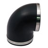 Spectre 9781 | Coupler 4in. Elbow / 90 Degree (PVC) - Black Alternate Image 1