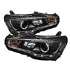 SPYDER 5042231 | Spyder Mitsubishi Lancer / EVO-10 ( HID Type ) DRL LED Projector Headlights - Black - (PRO-YD-ML08-HID-DRL-BK); 2008-2013 Alternate Image 1