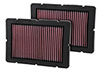 K&N Engineering 332494 | K&N Replacement Air Filter 05-09 Ferrari F360 11.125in O/S Length x 7.625 O/S Width x 1.313in H Alternate Image 3