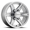 Raceline 810s66080 | 810S Stylus 16x6in / 8x165.1 BP / 0mm Offset / 4.90mm Bore - Silver & Machined Wheel Alternate Image 1