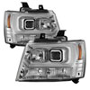 SPYDER 5082572 | Spyder Chevy Avalanche Version 2 Projector Headlights - Light Bar DRL - Chrome - (PRO-YD-CSUB07V2-DRL-C); 2007-2014 Alternate Image 2