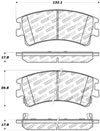 Stoptech 309.09570 | StopTech Sport Brake Pads Mazda 6, Front; 2003-2005 Alternate Image 2